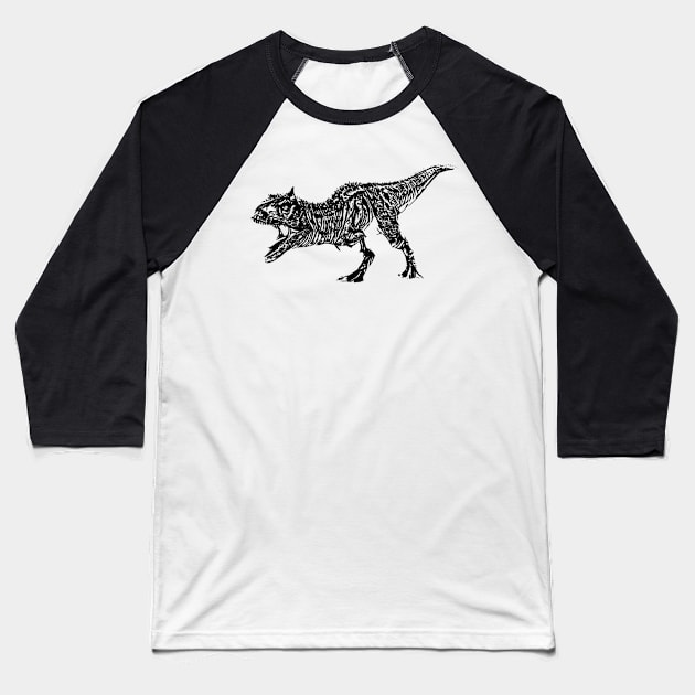 Carnotaurus Baseball T-Shirt by Nimmersatt